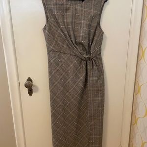 Elegant Plaid Sleeveless Dress
